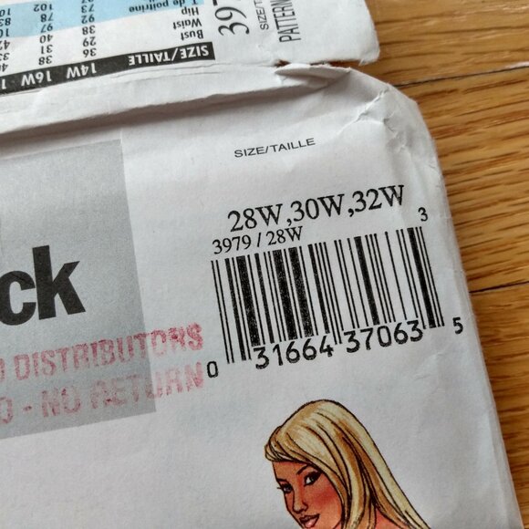 Plus Size 28-32 Sewing Pattern Jacket Top Skirt Pants Butterick 3979 UNCUT - Picture 3 of 10